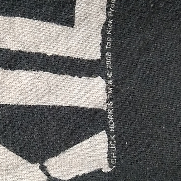 Chuck Norris 2008 Vintage T-Shirt Great Condition M&O Knits Heavyweight Shirt - Picture 2 of 9